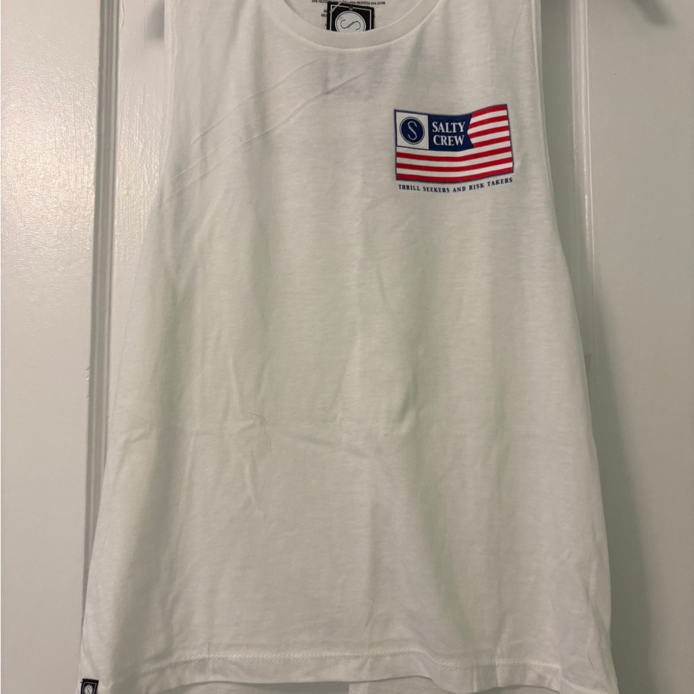 Salty Crew White muscle Tank Top